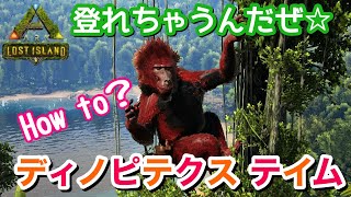 【ARK Lost Island】イケイケ万能おサル、ディノピテクスのテイム・性能紹介 How to Tame Dinopithecus