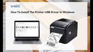 2023 vretti 420B label printer install driver and print.
