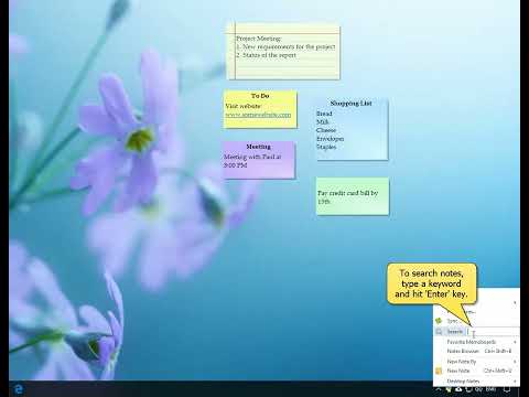 Accessing your sticky notes in different ways