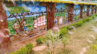 preview picture of video 'Beautiful piece of art on the walls of #Sidhhu_Kanu_Park_Ranchi Jharkhand'