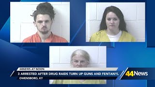 Three arrested in Owensboro drug bust; Meth, fentanyl, and guns seized