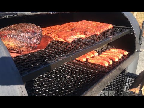 14 pound Brisket, Ribs, and Sausage done in 10:20:16 -...
