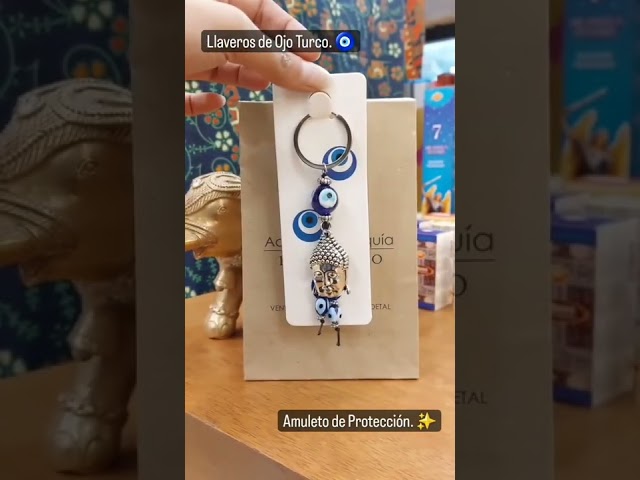 Vídeo relacionado con BOBOZHONG Amuleto de Vidrio Turco Llavero de Ojo Azul, 4 Piezas de Buena Suerte, Mal de Ojo para Coche, Decoraciones de Feng Shui