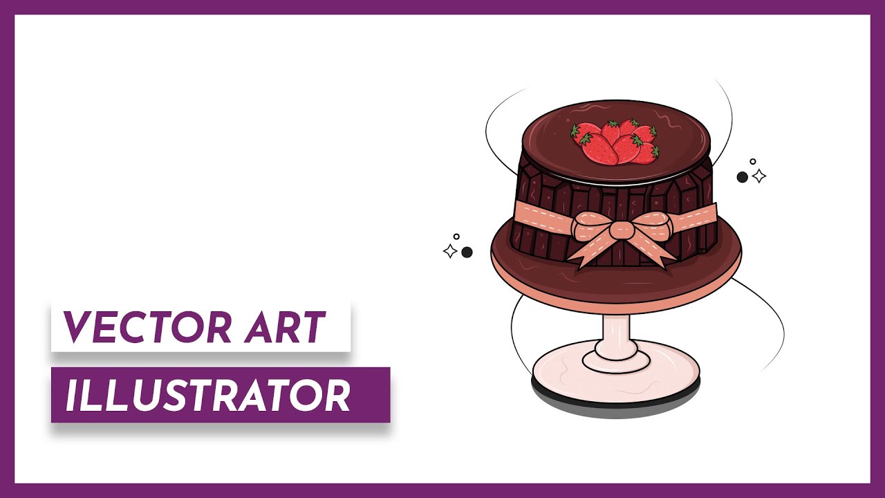 Birthday Cake Illustration in ADOBE ILLUSTRATOR [Vector Art Illustrator]