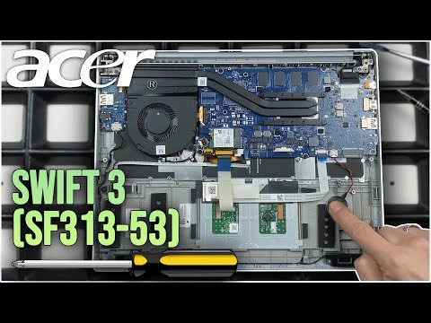 Acer Swift 3 (SF313-53) von Innen - RAM, SSD, Akku, Lüfter wechseln