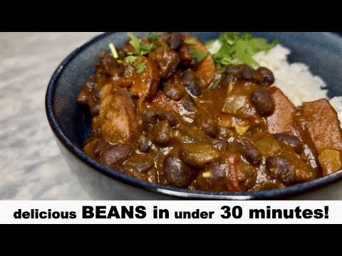 Sweet & Spicy BLACK BEANS RECIPE | Easy DINNER IDEA