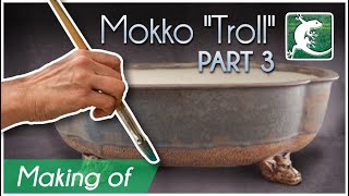 Making of a large mokko pot - Step3 : Glaze | Bonsai pottery