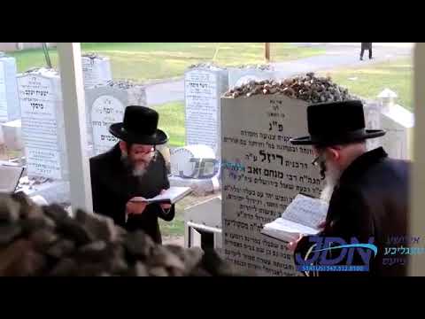 Skulen Rebbes of Lakewood And Monsey At Their Mother's Kever on her yahrtzeit - Tammuz 5782