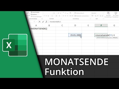 Excel Monatsende Funktion | =MONATSENDE() ✅ Tutorial