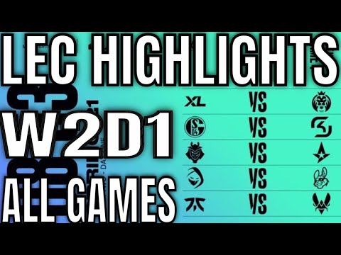 LEC Highlights ALL GAMES W2D1 Spring 2021