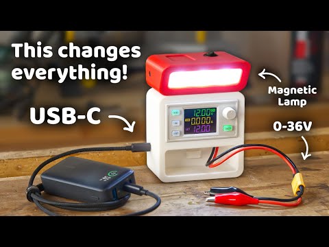 DIY USB-C Lab Bench Power Supply with Magnetic Lamp