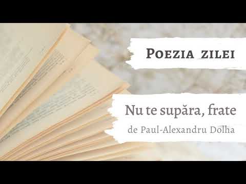 Poezia zilei - „Nu te supăra, frate ” de Paul-Alexandru Dolha