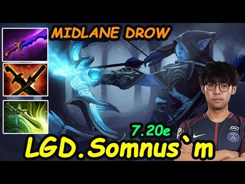 PSG.LGD. Somnus`M - [DrowRanger] MIDLANE 7.20 INSANE DAMAGE | Dota2