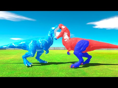 SPIDER MAN VS ELECTRO T REX DEATH RUN - Animal Revolt Battle Simulator