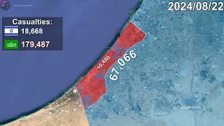 Israel-Hamas War: Every Day to 2026 Mapped using Google Earth