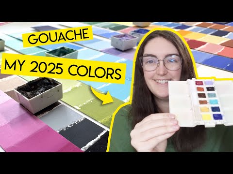 My 12 FAVORITE gouache colors ✶ What I'm using in 2025