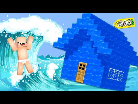 1000$ SU EV VS TSUNAMİ - Minecraft