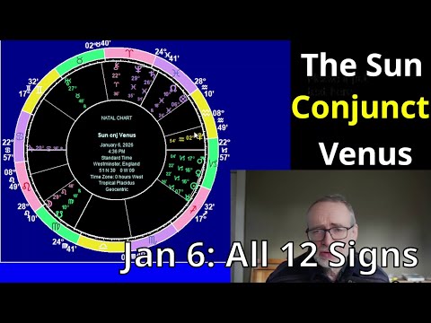 Tues January 6 2026 astrology, ALL 12 SIGNS, Sun conj Venus