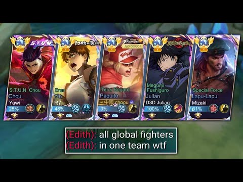 5 MAN ALL FIGHTER in RANKED!! (world best fighter in one team)