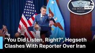 “You Did Listen, Right?” — Hegseth Clashes With Reporter Over Iran War in Heated Exchange | AC1G