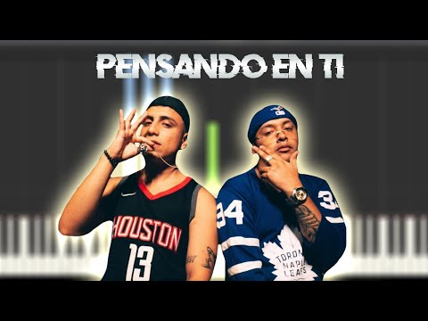 Murder , Vincez & Deep Nao - PENSANDO EN TI | Piano Tutorial / Partitura / Karaoke / MIDI