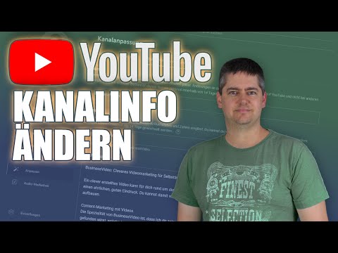 YouTube Kanalinfo ändern (+ Kanal-Beschreibung + Kanal-Links + Kanal-Email bearbeiten)