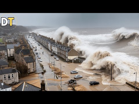 Massive Waves in England & Scotland! Storm Ingrid Caused High Tides in Cornwall