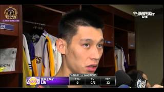 Jeremy Lin post game interview - Calling out Kobe? Lakers vs Warriors