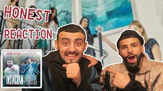 REACTING TO INSTAGRAM FAMOUS IN FRONT OF ADAM&#39;S FACE!  (HONEST REACTION)