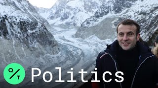 Climate Change Will Be 'Fight of the Century,' Macron Says Visiting Glacier