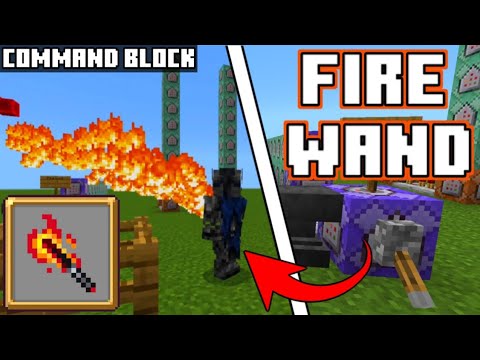 Hiro - How to make a Fire Wand 🔥 in Minecraft using Command Blocks【No Mods】