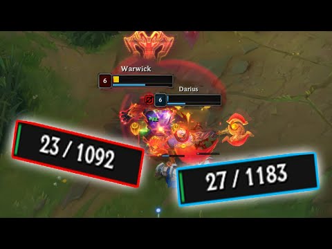 Warwick top vs Darius with bramble vest at lvl 6