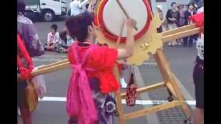 preview picture of video 'cool girl DRUM the west area - shrine festival in NEMURO'