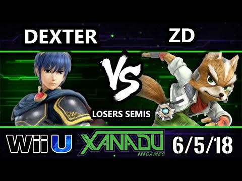 S@X 253 Smash 4 - Dexter (Marth) Vs. ZD (Fox) - Wii U Losers Semis