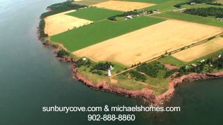 preview picture of video 'Prince Edward Island Aerial Video Tour; Sea Cow Head Lighthouse, Fernwood, PEI.'