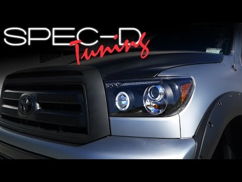 SPECDTUNING INSTALLATION VIDEO: 2007-2013 TOYOTA TUNDRA LED PROJECTOR HEADLIGHTS