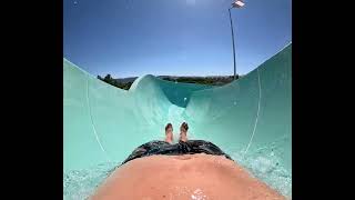 Riding the Riptide Rider water slide at The Wave in Dublin, CA