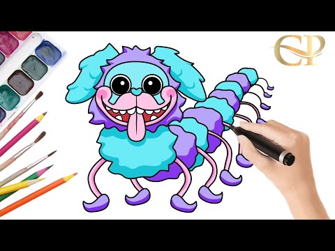 How to DRAW PJ PUG-A-PILLAR - Poppy Playtime Chapter 2