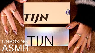 ASMR Unboxing my new Glasses ft. TIJN (🎧 soft spoken, tapping, scratching)