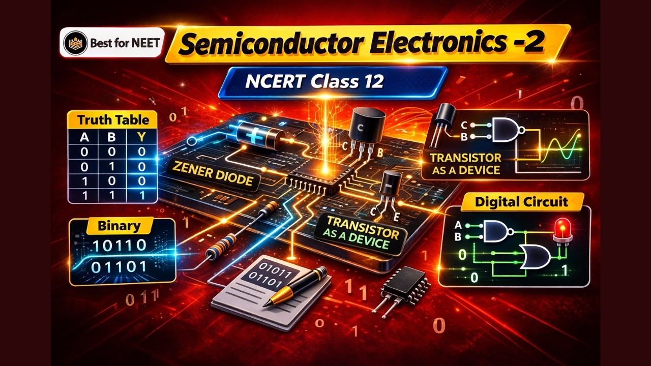 CBSE Class 12 Physics 14 || Semiconductor Electronics Part -2 || Full Chapter || By Shiksha House