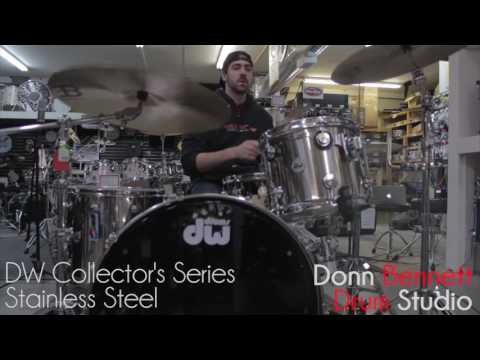 DW Collector's Series Stainless Steel Drum Set | Donn Bennett Drum Studio