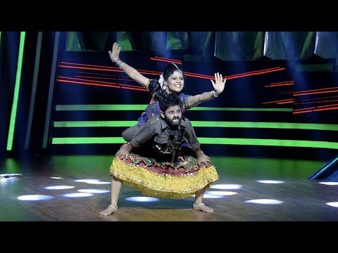 D4 Junior Vs Senior I Thushara & Prithvi with Sholay performance  I Mazhavil Manorama