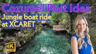 XCARET Mexico | Boat Ride Tour in 4K #junglecruise