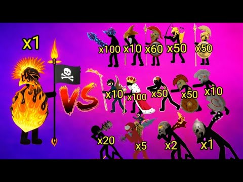 All Units vs Pyroblaze X Spartan 🔥 | Ultimate Epic Battle | Stick War Legacy