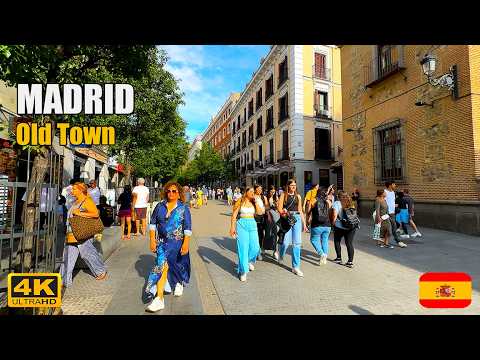Madrid: Old Town - Shops, Restaurants & Beautiful Women| Madrid Walking Tour 2026 - UHD 4K60fps