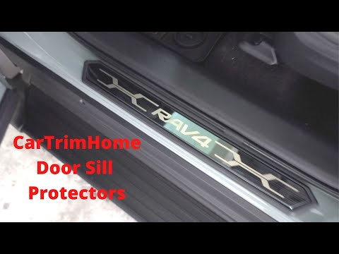 Installation Outer Door Sill Protectors Cover Trim for 2019-2021 RAV4