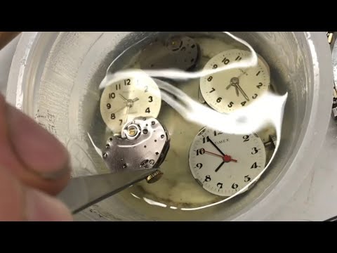 fixing a “mechanical” WRIST WATCH the easy way (paint thinner works!!)