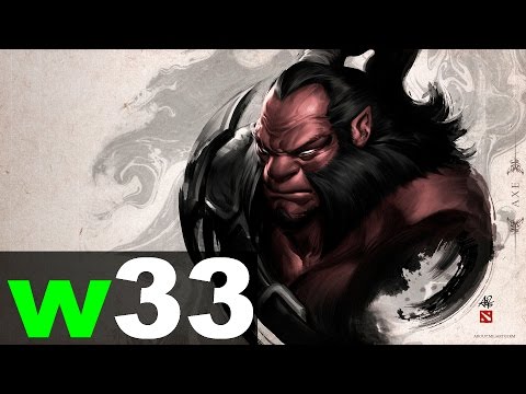 Axe Mid by w33 7.02 | pro Gameplay | Highlights — Dota 2 (2017)