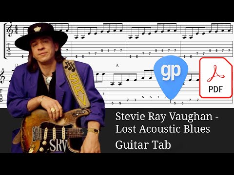 Stevie Ray Vaughan - Lost Acoustic Blues Guitar Tabs [TABS]