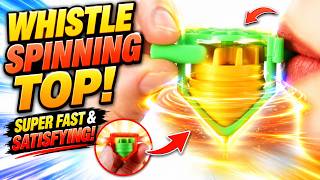 Whistle Spinning Top Toy 🔥 Blowing Rotation Pressure Gyro Spinner for Kids & Stress Relief